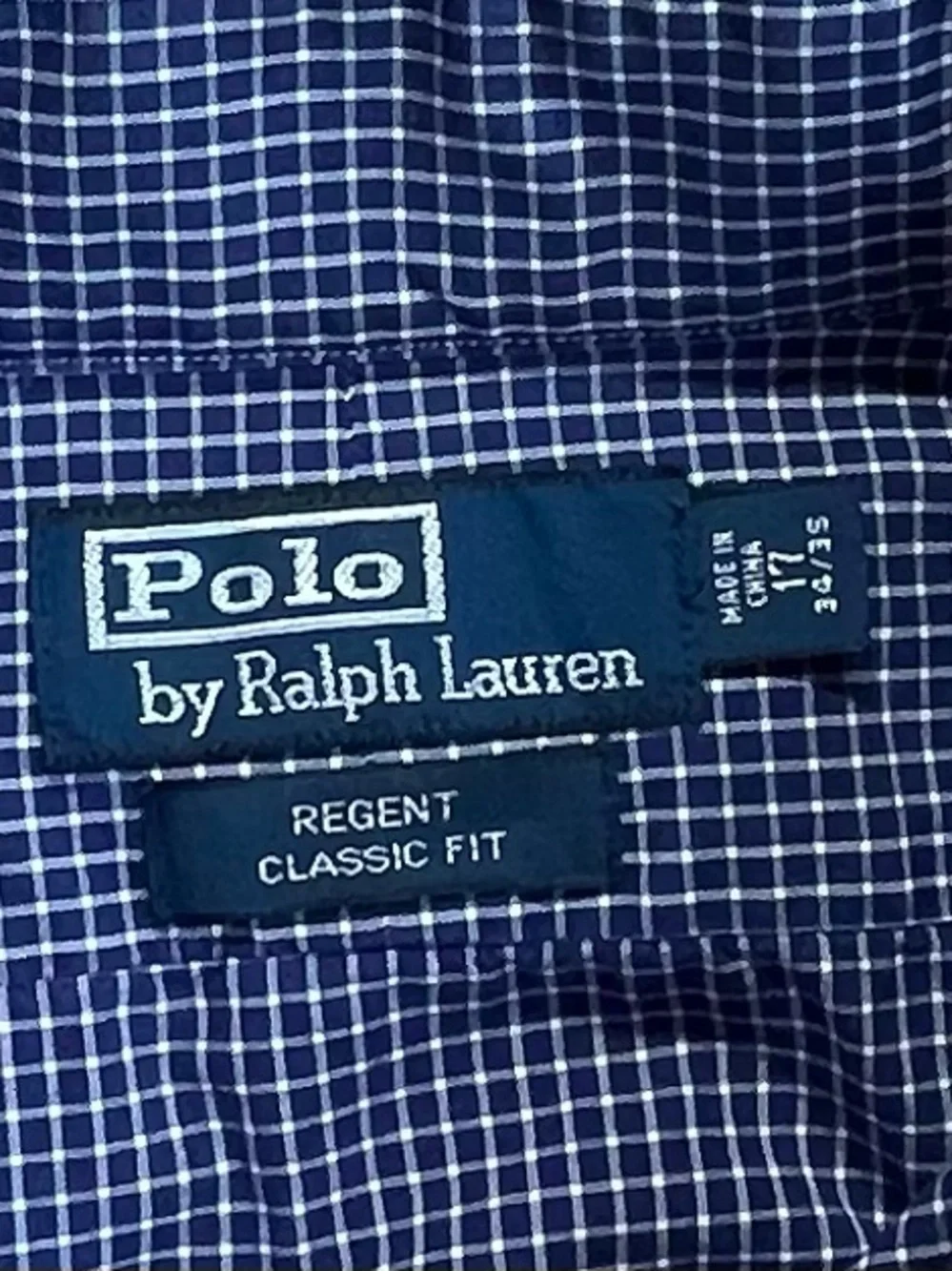 Vintage Polo Ralph Lauren Regent Classic Fit Gingham Check Shirt. 17 34/35-XL